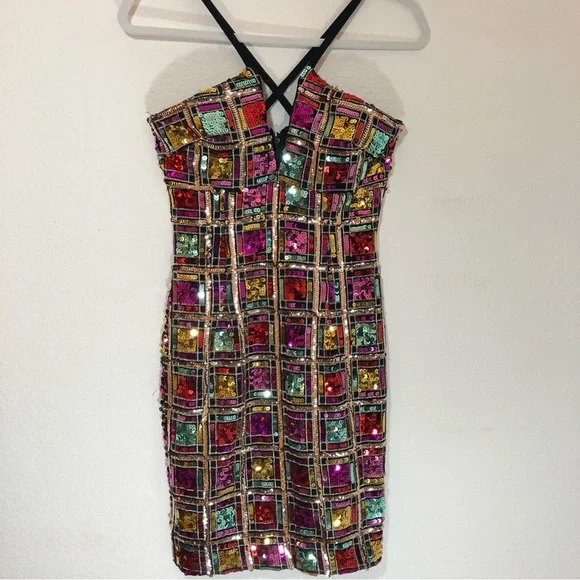 knee length dresses for ladies Zoe Sequin Dress main image 1